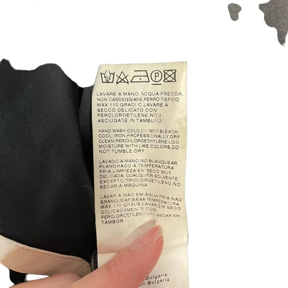 Max Mara ‘S Cotton Kurta Tunic Dress Black Cream‎ Size US 10 - Picture 8 of 10